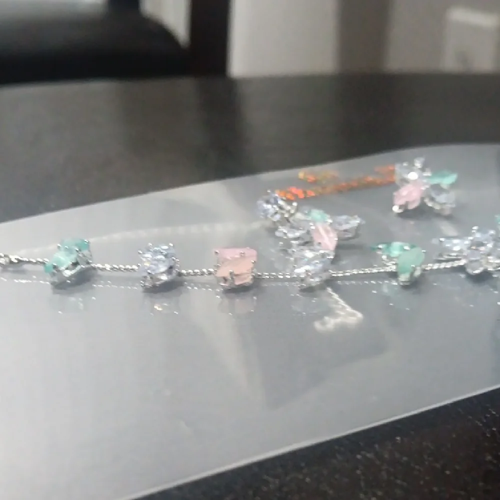 Pastel Gemstone Necklace and Earring Set - Picture 4 of 6
